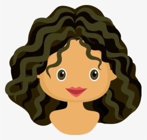 Curl Free Collection Download - Curly Haired Clip Art, HD Png Download, Transparent PNG