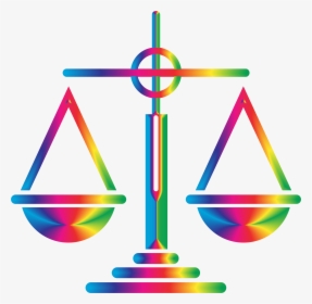 Spectrum Scales Of Justice - Colorful Scales Of Justice, HD Png Download, Transparent PNG