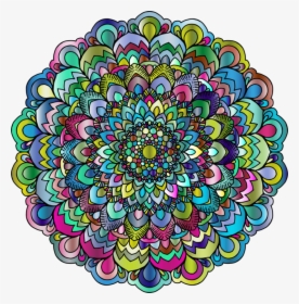Circle,flower,floral Design - Flower Design Mandala, HD Png Download, Transparent PNG