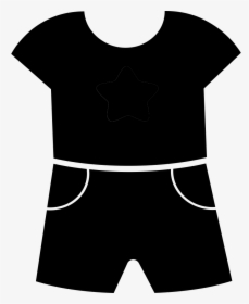 Transparent Dress Icon Png - Baby Clothes Black And White Clipart Png, Png Download, Transparent PNG