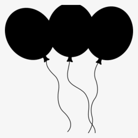 Black And White Balloons Clipart Black Balloons Clip - Balloons Clipart Black, HD Png Download, Transparent PNG