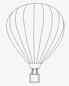 Png Hot Air Balloon Black And - Hot Air Balloon Outline Png, Transparent Png, Transparent PNG