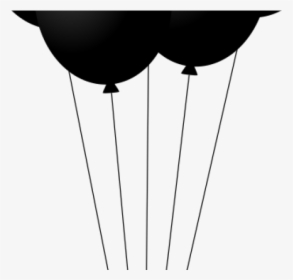 Black Balloons Cliparts - Desenho Balao Preto E Branco Png, Transparent Png, Transparent PNG