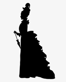 1874 Fashion Silhouette Clip Arts - 19th Century Woman Silhouette, HD Png Download, Transparent PNG