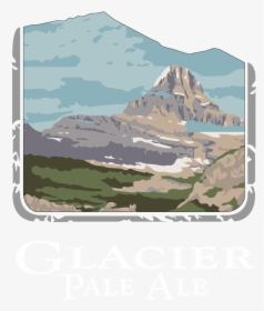 Glacier Pale Ale - Graphic Of Glacier National Park, HD Png Download, Transparent PNG