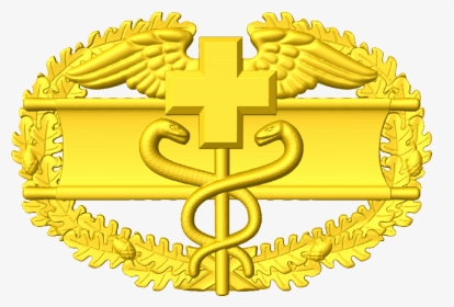 Combat Medic Badge Png - Combat Medical Badge Gold, Transparent Png, Transparent PNG