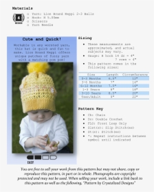 Brennan Beanie Free Crochet Pattern By Crystalized, HD Png Download, Transparent PNG