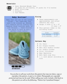 Ridged Baby Booties Crochet Pattern - Crochet, HD Png Download, Transparent PNG