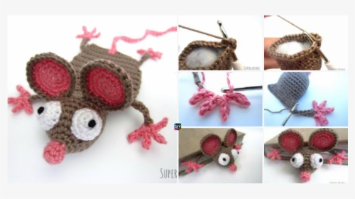 Crochet Mouse Bookmark Free Pattern - Amigurumi Bookmark Free Pattern, HD Png Download, Transparent PNG