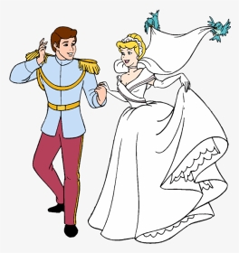 Cinderella Clock Silhouette Midnight Google Search - Clipart Cinderella And Prince, HD Png Download, Transparent PNG