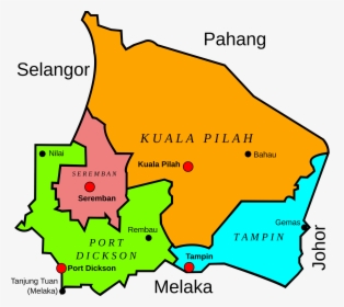 Map Of Negeri Sembilan, Malaysia Clip Arts - Negeri Sembilan Malaysia Map, HD Png Download, Transparent PNG