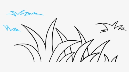 How To Draw Grass - Simple Grass Drawing Easy, HD Png Download ,  Transparent Png Image - PNGitem