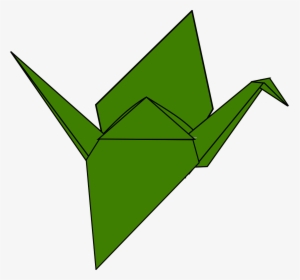 Origami, Crane, Green, Paper, Art, Bird, Japan, Design - Transparent Background Origami Clipart, HD Png Download, Transparent PNG