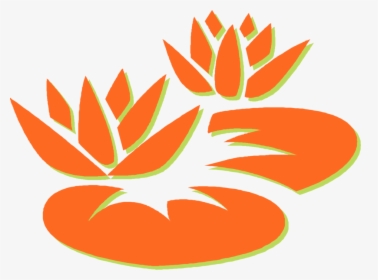 Vector Illustration Of Lotus Flower Or Water Lily Aquatic - Flower Orange Lotus Png, Transparent Png, Transparent PNG