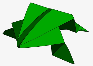 Triangle,plant,grass - Origami Frog Png, Transparent Png, Transparent PNG