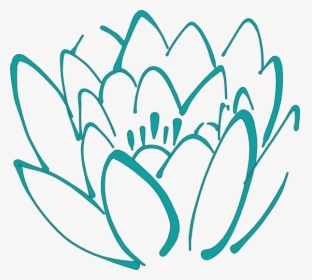 12 Petal Teal Lotus Clip Art At Clker Com Vector Clip - Lotus Flower Clip Art, HD Png Download, Transparent PNG
