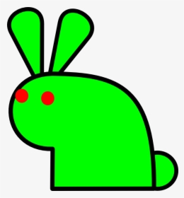 Green Rabbit Svg Clip Arts - Cute Cartoon Green Rabbits, HD Png Download, Transparent PNG