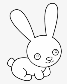 Fast Rabbit Clipart - Bunny Clip Art Black And White, HD Png Download, Transparent PNG
