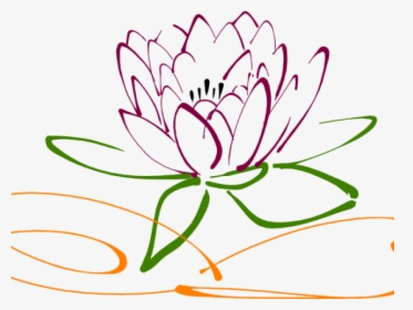 Drawn Lotus Vector - Lotus Flower Drawing Free, HD Png Download, Transparent PNG