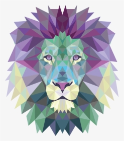 Lion T Shirt Geometry Poster Canvas - Creative Graphic Design, HD Png Download, Transparent PNG