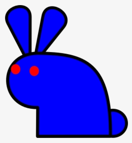Blue Rabbit Svg Clip Arts - Rabbit Blue, HD Png Download, Transparent PNG