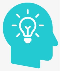 Head Icon With Bulb Inside Brain - Transparent Background Brain Icon, HD Png Download, Transparent PNG