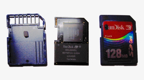 Sandisk 128mb Sd Card Insides - 128mb Sd, HD Png Download, Transparent PNG