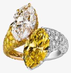 Toi Et Moi Fancy Ring 1 Yellow Diamond Min, HD Png Download, Transparent PNG