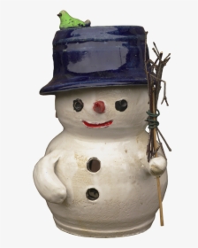 Snowman, Figure, Ceramic, Face, Sculpture - Muneco De Nieve En Ceramica Al Frio, HD Png Download, Transparent PNG