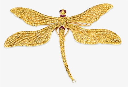 Fancy Vivid Yellow Diamond Dragonfly Brooch, HD Png Download, Transparent PNG