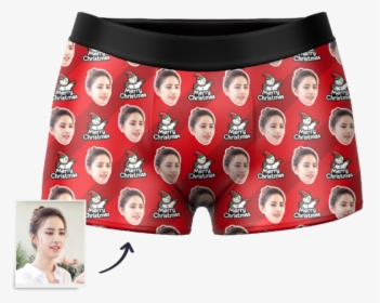 Custom Snowman Face Boxer Shorts - Underpants, HD Png Download, Transparent PNG