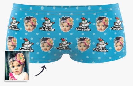 Christmas Snowman Kids Custom Face Boxer Briefs - Boxer Shorts, HD Png Download, Transparent PNG
