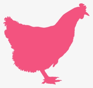 Silhouette Of A Chickens Grey Png, Transparent Png, Transparent PNG