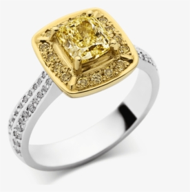 Photo Of Yellow And White Diamond Ring - Pre-engagement Ring, HD Png Download, Transparent PNG