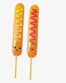 Hot Dog Clipart Art - Hotdog On Stick Clipart, HD Png Download, Transparent PNG