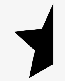 Half Star Symbol - Star Half Png, Transparent Png, Transparent PNG