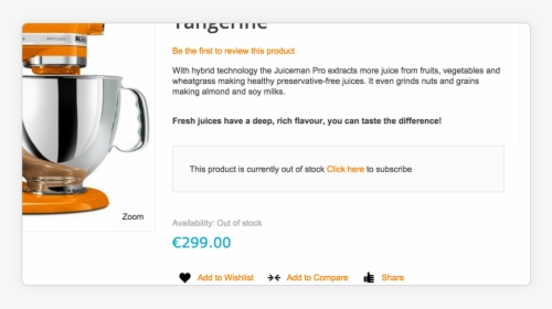 Out Of Stock Email Magento - Product Back In Stock Email, HD Png Download, Transparent PNG