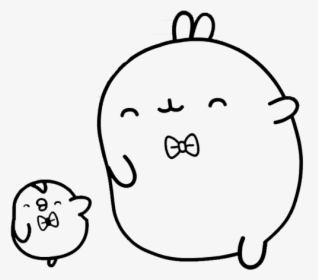 Molang Black And White, HD Png Download, Transparent PNG