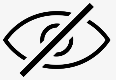 Not Visible Interface Symbol Of An Eye With A Slash - Nicht Sichtbar, HD Png Download, Transparent PNG