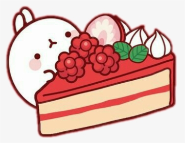 #molang #kawaii #rabbit #redvelvetcake #red #cake #cute - Wallpaper, HD Png Download, Transparent PNG
