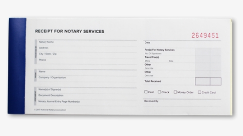 Notary Receipt Book - Notary Public Receipt Book, HD Png Download, Transparent PNG