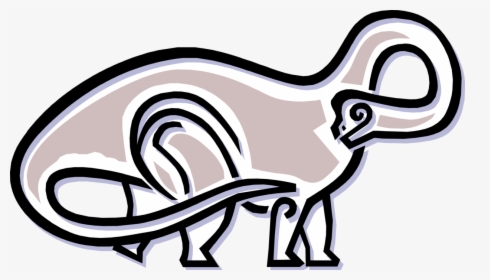 Vector Illustration Of Prehistoric Brontosaurus Dinosaur, HD Png Download, Transparent PNG