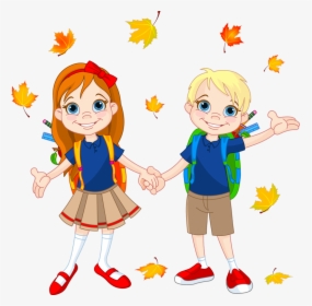School Boy And Girl Drawing - Boy And Girl, HD Png Download, Transparent PNG