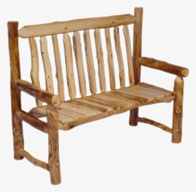 Aspen Log Captain S Chair Bench - Outdoor Bench, HD Png Download, Transparent PNG
