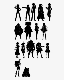 Music Player Silhouettes - Danganronpa Silhouette Png, Transparent Png, Transparent PNG