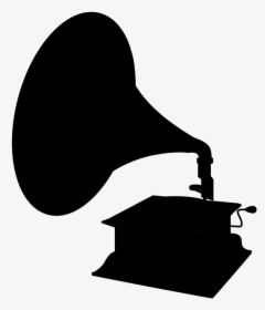 Silhouette Gramophone Music Free Photo - Gramophone Silhouette, HD Png Download, Transparent PNG
