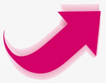 Pink M Font - Curved Arrow Png Pink, Transparent Png, Transparent PNG