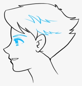 How To Draw Anime Boy Face - Draw A Anime Boy, HD Png Download, Transparent PNG