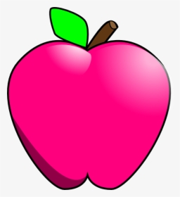 Transparent Apple Cartoon Png - Pink Apple Png, Png Download, Transparent PNG