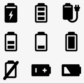 Iphone Battery Icon Vector - Battery Icon Free, HD Png Download, Transparent PNG